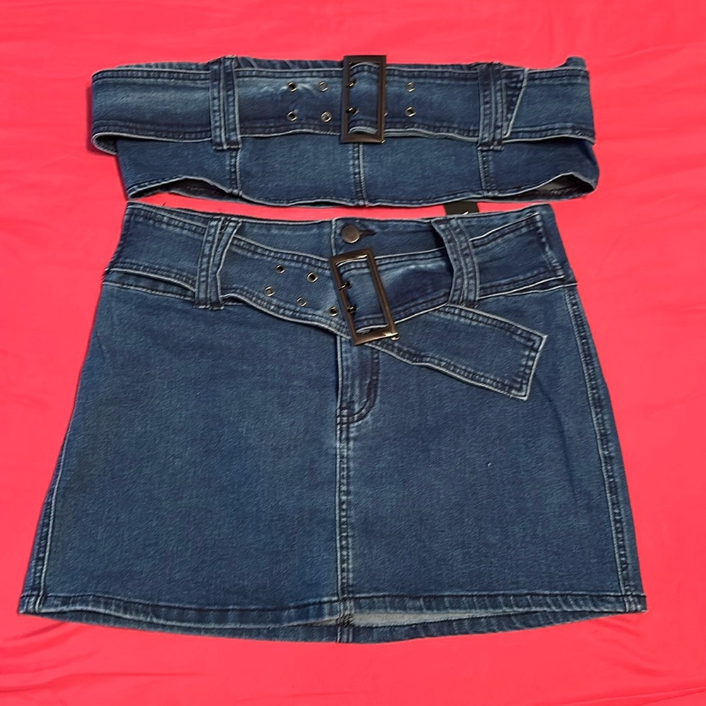 DENIM TWO PIECE SET